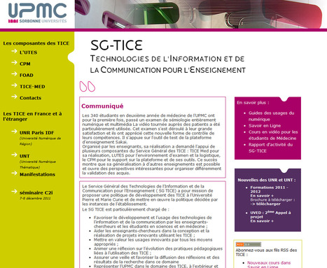 Service G&eacute;n&eacute;ral des TICE - UPMC | Universit&eacute; et num&eacute;rique | Scoop.it