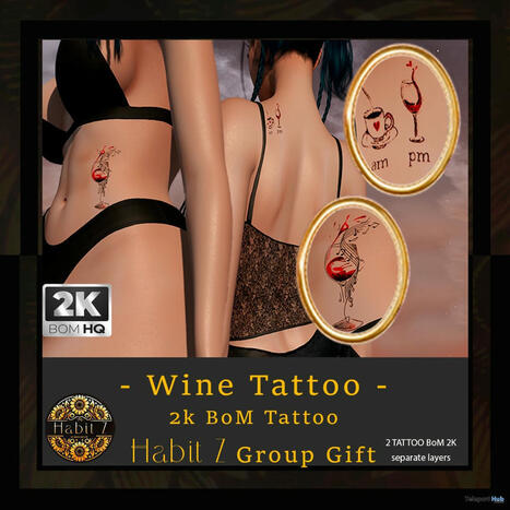 Wine Tattoo Combo May 2025 Group Gift by Habit Z | Teleport Hub - Second Life Freebies | Second Life Freebies | Scoop.it