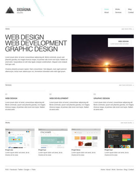 25 Free Minimal and Clean Style XHTML/CSS Website Templates | Design Inspiration | Website template | Scoop.it