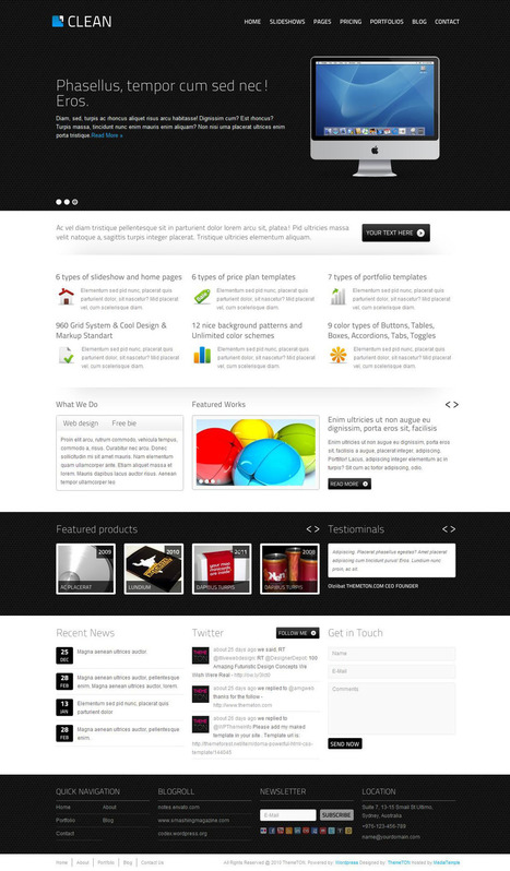 Template di siti web Professionali: Scarica qui entro febbraio questo tema da ThemeForest | Web Designer Freelance | Scoop.it