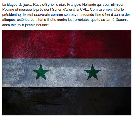 Russie/Syrie: le niais François Hollande qui veut intimider Poutine | Actualités France | Scoop.it