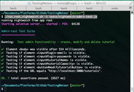 Acceptance testing of Meteor Application using Selenium-Nightwatch and Velocity | JavaScript for Line of Business Applications | Scoop.it