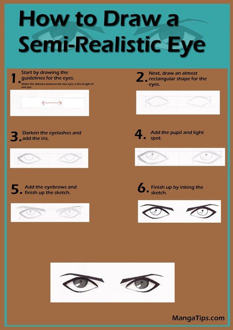 Semi-Realistic Manga Eye Tutorial | Drawing References and Resources | Scoop.it