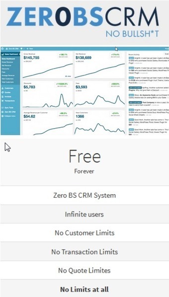 Zéro BS CRM 2016 logiciel professionnel gratuit plugin Gestion Relation Client pour Wordpress | Webmaster HTML5 WYSIWYG et Entrepreneur | Scoop.it