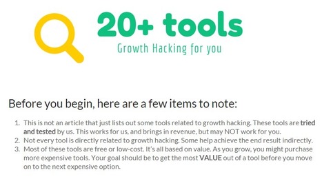 20+ Low Cost – Real Growth Hacking Tools | G H L | The MarTech Digest | Scoop.it