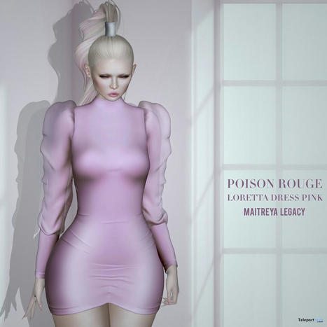 Loretta Dress Pink August 2021 Group Gift by Poison Rouge | Teleport Hub - Second Life Freebies | Second Life Freebies | Scoop.it