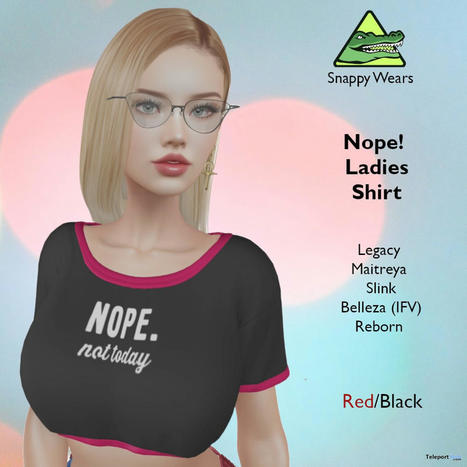 Nope Not Today Ladies Shirt September 2023 Group Gift by Snappy Wears | Teleport Hub - Second Life Freebies | Second Life Freebies | Scoop.it