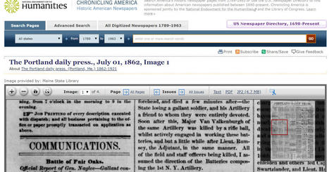 Digital Newspaper Archives - lots of use across different subject (via @rmbyrne) | Education 2.0 & 3.0 | Scoop.it
