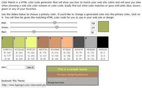 Color Match, HTML color code, match website colors, color scheme | Best Freeware Software | Scoop.it