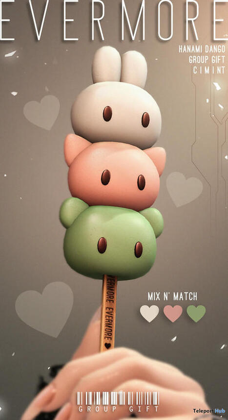 Hanami Dango Mix-Match May 2025 Group Gift by EVERMORE | Teleport Hub - Second Life Freebies | Second Life Freebies | Scoop.it