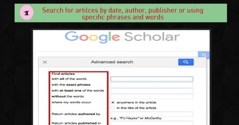 5 Key Google Scholar Features Every Teacher and Research Student Should Know About | Information and digital literacy in education via the digital path | Scoop.it