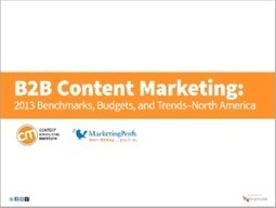 100 Facts from 2013 B2B Content Marketing Benchmarks, Budgets, & Trends Report | Content Curation and Marketing | Scoop.it