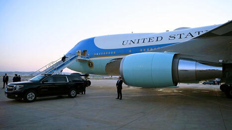 Trump Unexpectedly Swaps New Air Force One Jet For Old In Sudden Trip To British Base | DEFENSE NEWS | Scoop.it