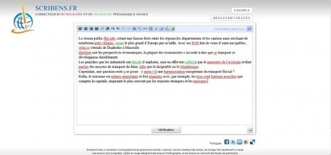 Scribens : Outil en ligne de correction Orthographique et grammaticale gratuit | APPRENDRE À L'ÈRE NUMÉRIQUE | Scoop.it