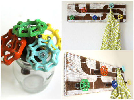 Recycled water faucet handles into coat rack | 1001 Recycling Ideas ! | Scoop.it