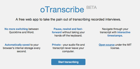 oTranscribe -  Application gratuite de transcription | Le Top des Applications Web et Logiciels Gratuits | Scoop.it