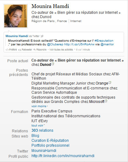 Profil professionnel LinkedIn | Mounira Hamdi | Scoop.it