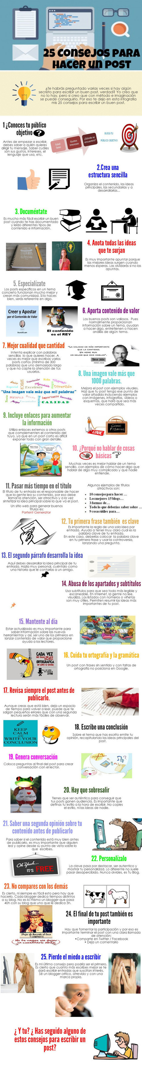 25 consejos para hacer un post | TIC & Educación | Scoop.it