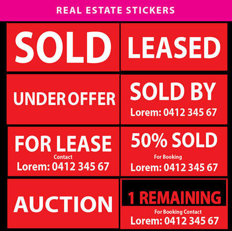 Real Estate Stickers (Sold | Leased | For Sale | For lease | Auction | Under Offer) | Creative Signage & Innovative Printing Trends | Scoop.it