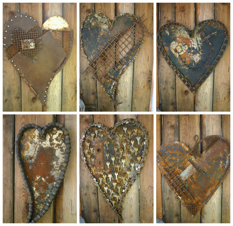 Heart Decoration From Scrap Metal Collage | 1001 Recycling Ideas ! | Scoop.it