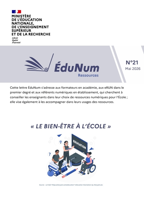 Lettre &Eacute;duNum Ressources n&deg;21 - mai 2026 | Veille &Eacute;ducative - L'actualit&eacute; de l'&eacute;ducation en continu | Scoop.it