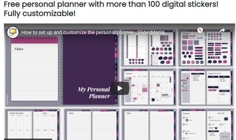 Personal planners and digital notebooks available for free from SlidesMania  | Into the Driver's Seat | Scoop.it