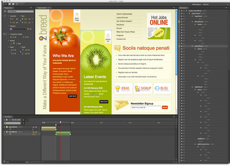 Logiciel gratuit : HTML5 : nouvelle bêta pour Adobe Edge - Mac Generation | Webmaster HTML5 WYSIWYG et Entrepreneur | Scoop.it