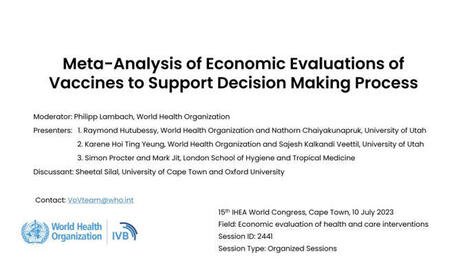 🛠️ Tool of the Week: Practical Resources for Immunization Economics How do you make sense of a growing body of economic evaluations &mdash;often with different methods, assumptions, and results?&hellip; | Imm... | H&eacute;sitations Vaccinales: Observatoire HESIVAXs | Scoop.it