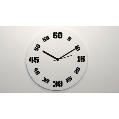 Designer Flower White Corian Wall Clock Coria