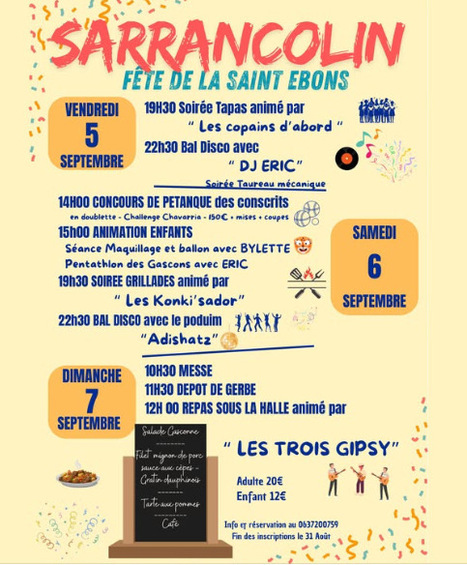 Fête de la Saint Ebons du 5 au 7 septembre à Sarrancolin | Vallées d'Aure & Louron - Pyrénées | Scoop.it