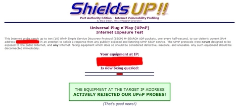 Shields UP!! - UPnP Exposure Test | ICT Security Tools | Scoop.it