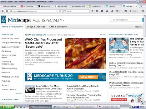 Medscape: principal sitio mundial de referencia en línea para profesionales de la salud. #esalud #SaludDigital | Formación, Aprendizaje, Redes Sociales y Gestión del Conocimiento en Ciencias de la Salud 2.0 | Scoop.it
