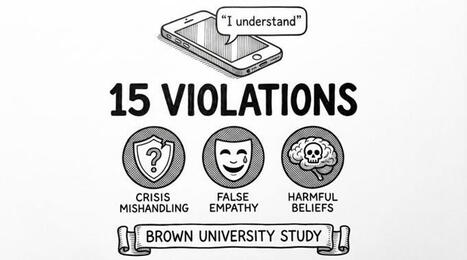 Brown University tested ChatGPT (and others) as a therapist. Failed major ethics standards. Even when specifically instructed to follow them. Millions already using AI chatbots for mental health... | Notebook or My Personal Learning Network | Scoop.it