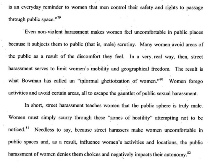 NO SAFE PLACE: The Legal Regulation of Street Harassment | Dare To Be A Feminist | Scoop.it