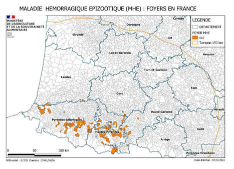MHE : la zone règlementée s’étend à une partie de l'Aveyron, de la Dordogne, de l'Hérault | Actualité Bétail | Scoop.it