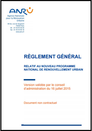 Règlement général relatif au nouveau programme national de renouvellement urbain (NPNRU). | Doc [actu] - Le bulletin bibliographique des nouvelles ressources disponibles au centre de documentation de l’ADACL. | Scoop.it