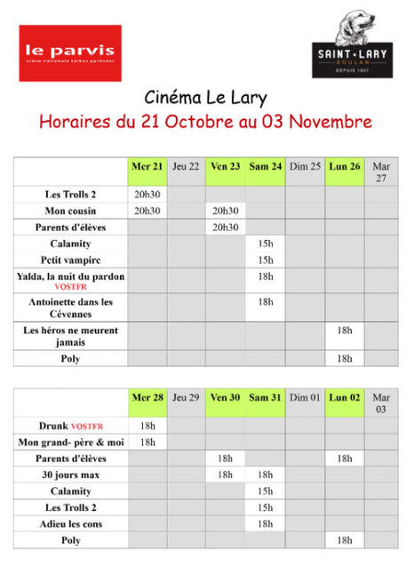 Saint-Lary Soulan : changements d'horaires pour le cinéma Le Lary | Vallées d'Aure & Louron - Pyrénées | Scoop.it