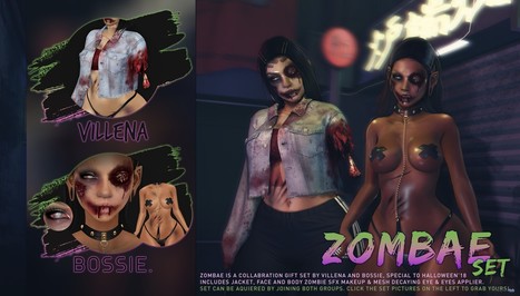 "Zombae" Set Halloween 2018 Group Gift by Bossie. x Villena | Teleport Hub - Second Life Freebies | Second Life Freebies | Scoop.it