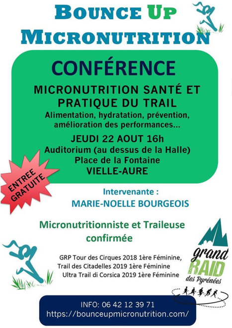 Conférence sur la micronutrition et la pratique du trail à Vielle-Aure le 22 août | Vallées d'Aure & Louron - Pyrénées | Scoop.it