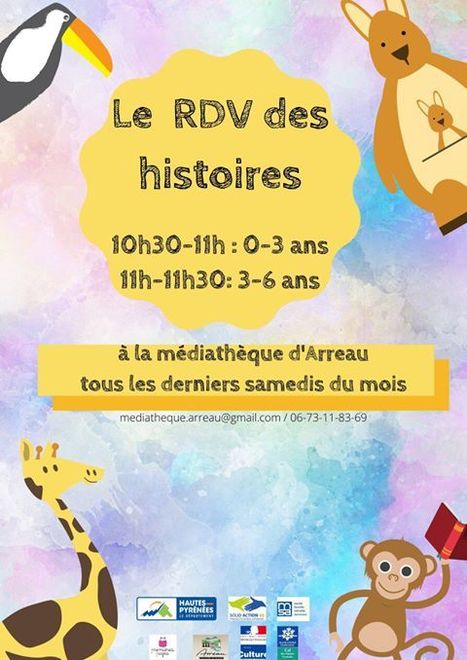 Lecture pour les enfants à la médiathèque d'Arreau le 29 février | Vallées d'Aure & Louron - Pyrénées | Scoop.it