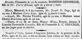 Une rubrique des naissances, mariages et décès pas banale [1817] | Web 2.0 for juandoming | Scoop.it