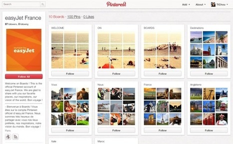 Pinterest : EasyJet France tire déjà parti du réseau social | Toulouse networks | Scoop.it