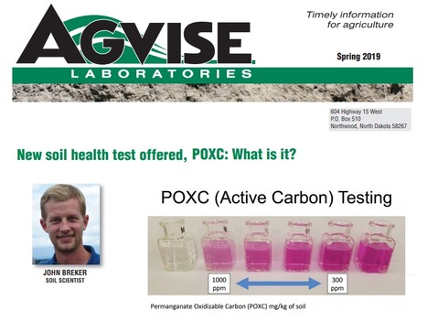 AGVISE Laboratories  (North Dakota) Un nouveau test de "santé du sol" offert, le test POxC: qu'est-ce que c'est? | MOF matière organique réactive du sol | Scoop.it