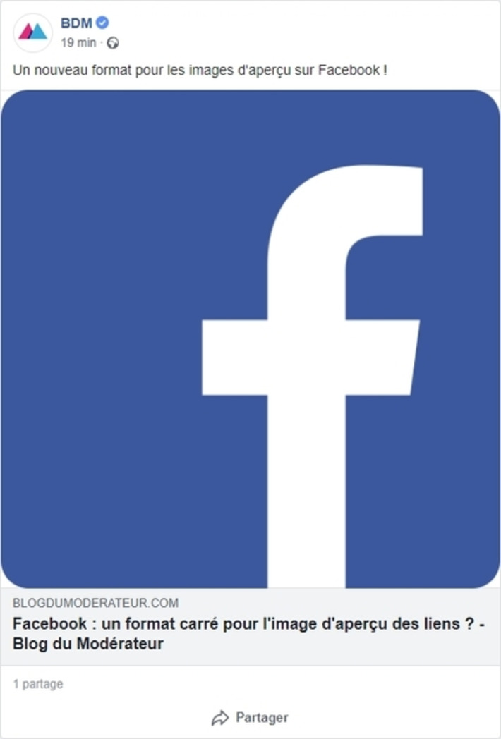 Facebook : un format carré pour l'image d'aperçu des liens ? | Médias sociaux : Conseils, Astuces et stratégies | Scoop.it