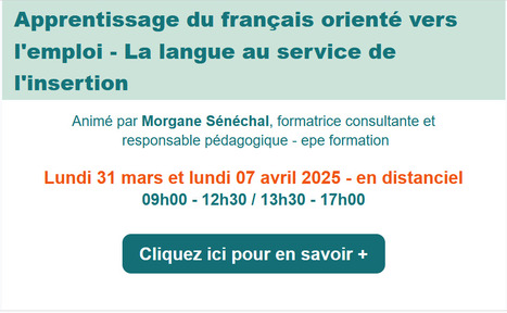 Apprentissage du français orienté vers l’emploi : la langue au service de l’insertion / Doc en Stock - Lundi 31 mars et lundi 07 avril | Compétences de base, illettrisme, illectronisme... | Scoop.it