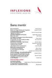 Inflexions, 2026/1, n&deg; 62 : Sans mentir | Les Livres de Philosophie | Scoop.it