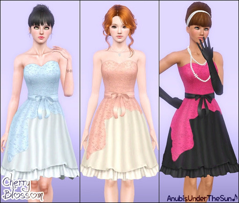 Anubis Under The Sun ♪: Cherry Blossom ~ Spring dress for teen-to-adult | Les Sims | Scoop.it