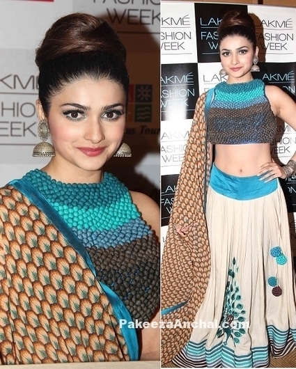 Prachi Desai in Sonam and Paras Modi Lehenga Choli at LFW | Indian Fashion Updates | Scoop.it