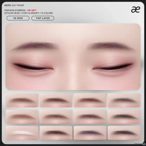 Itaewon Eyebrows July 2026 Group Gift by aeoo | Teleport Hub - Second Life Freebies | Second Life Freebies | Scoop.it