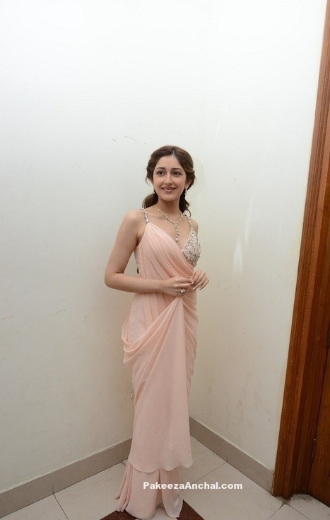 Actress Aksha in Yellow Silk Saree and Sleeveless Backless…